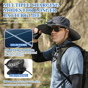 🔥2026 New Ultralight Solar Fan Sun Hat – Lighter Than a Baseball!