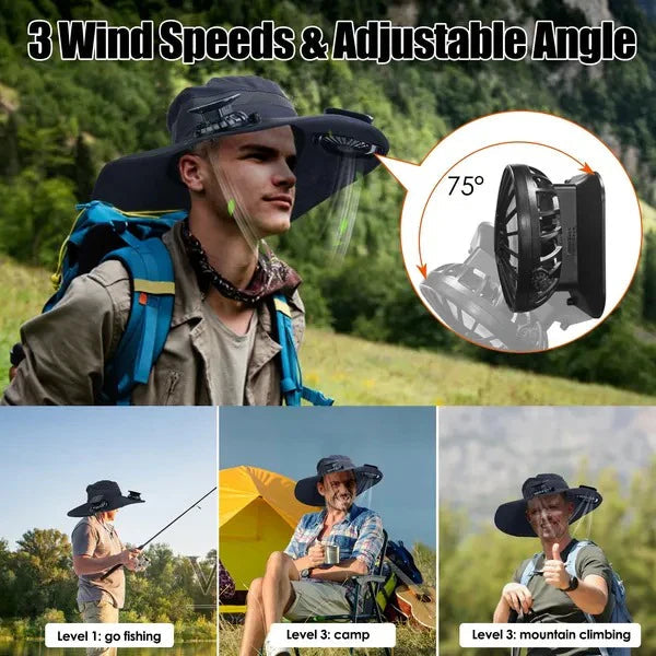 🔥2026 New Ultralight Solar Fan Sun Hat – Lighter Than a Baseball!