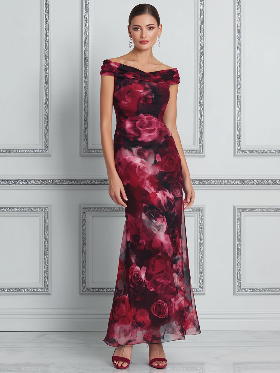 Romantic Off-The-Shoulder Floral Maxi Dress