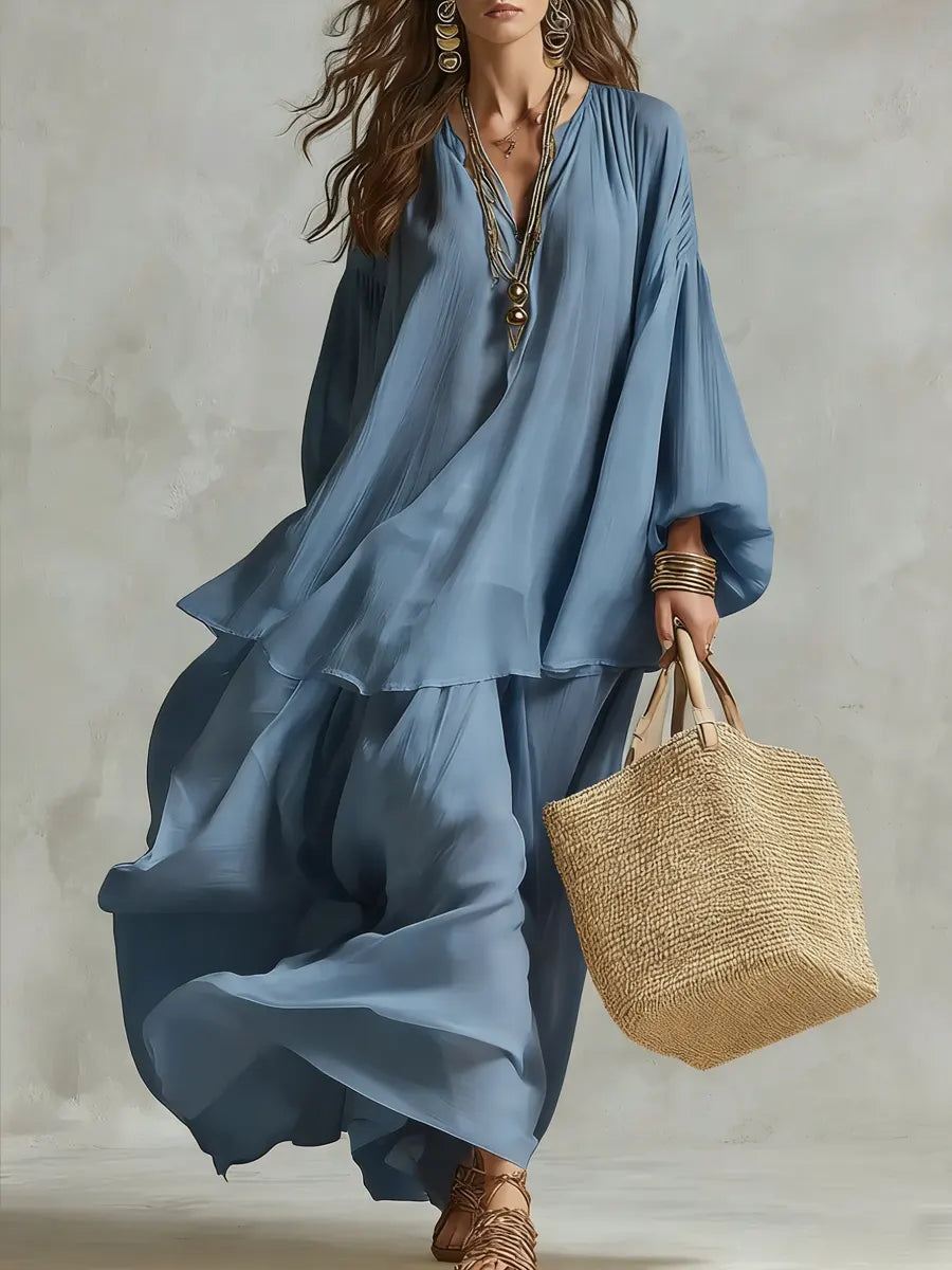 Women's Simple Loose Half-length Skirt Set