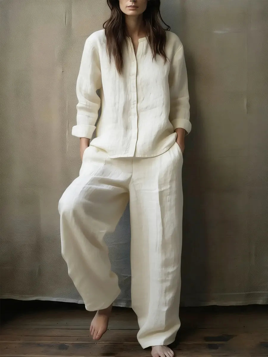 Simple Cotton And Linen Set